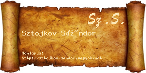 Sztojkov Sándor névjegykártya